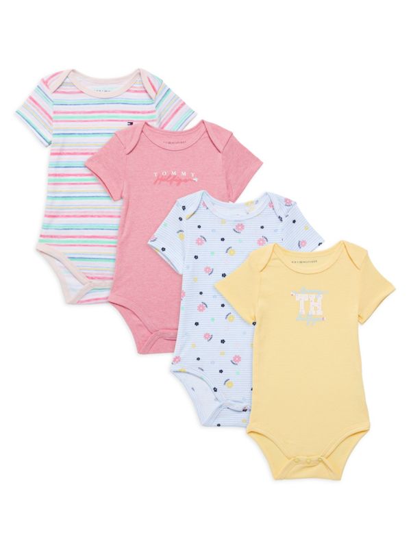 Tommy Hilfiger Baby Girl's 4-Piece Bodysuit